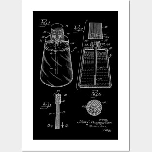 Nail Polish Applicator Vintage Patent Hand Drawing Posters and Art